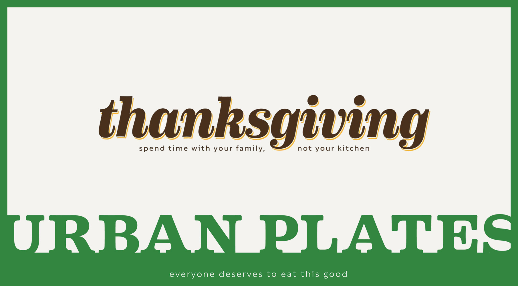 Thanksgiving Catering from Urban Plates