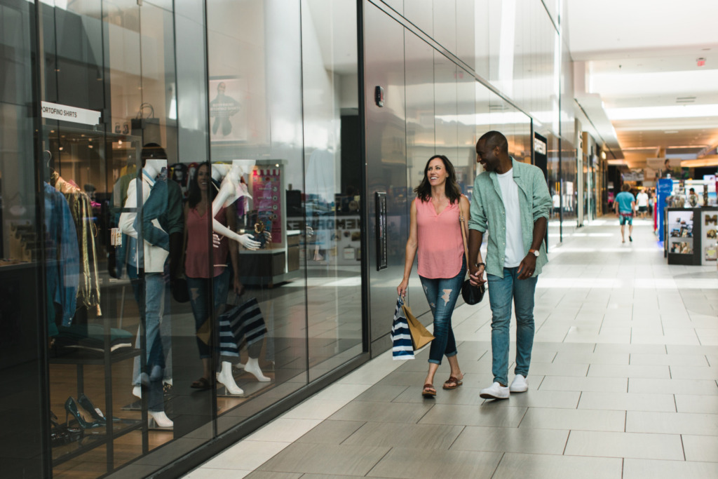 Couple shopping at Del Amo