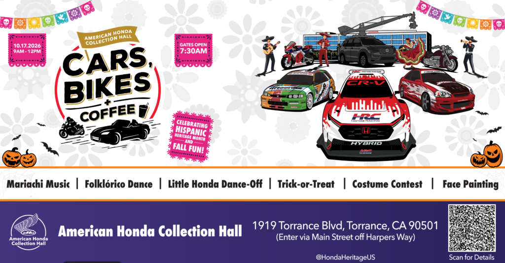 flyer for the October Cars, Bikes & Coffee show event