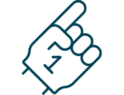 icon of a foam #1 hand