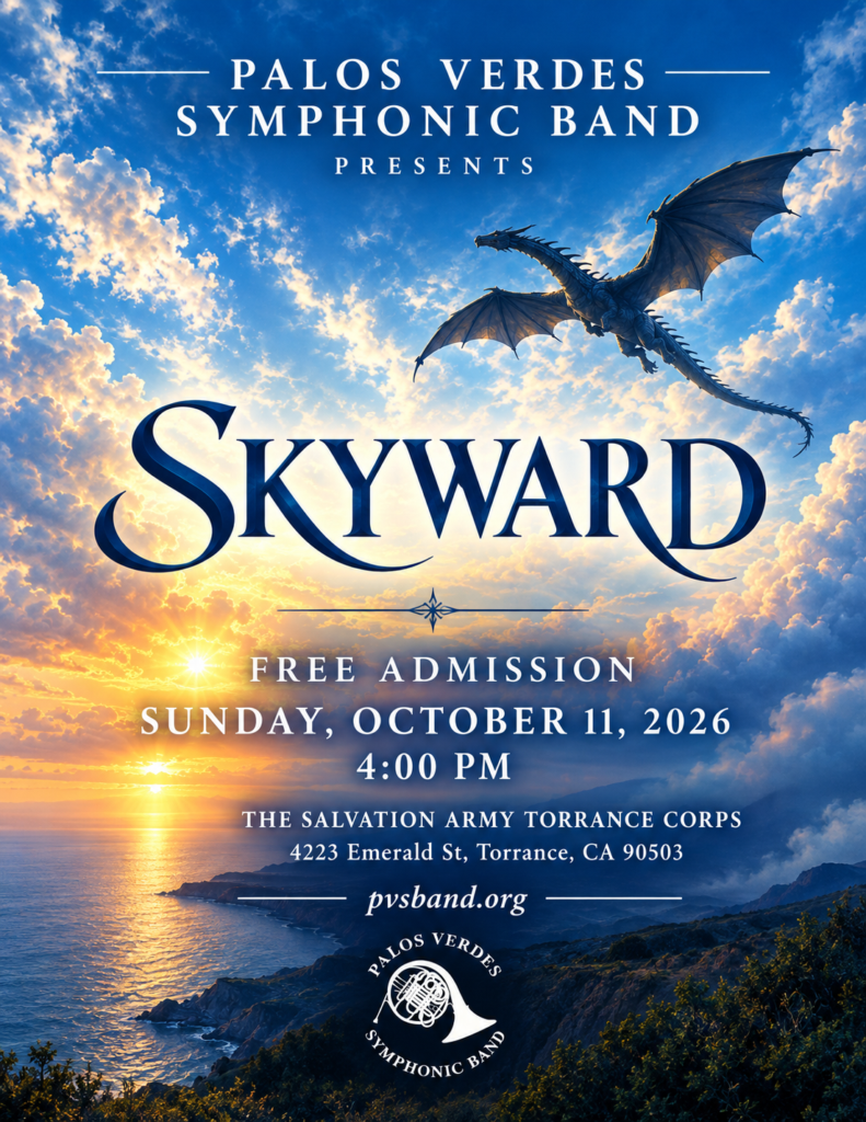 Palos Verdes Symphonic Band Skyward event poster